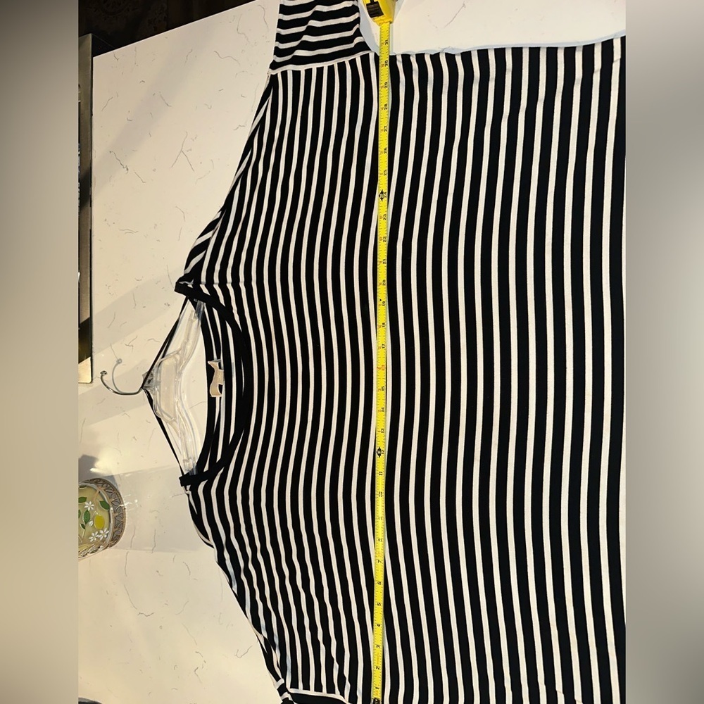 Michael Kors Sailor Striped Top Womens Black & White Medium - Picture 5 of 6
